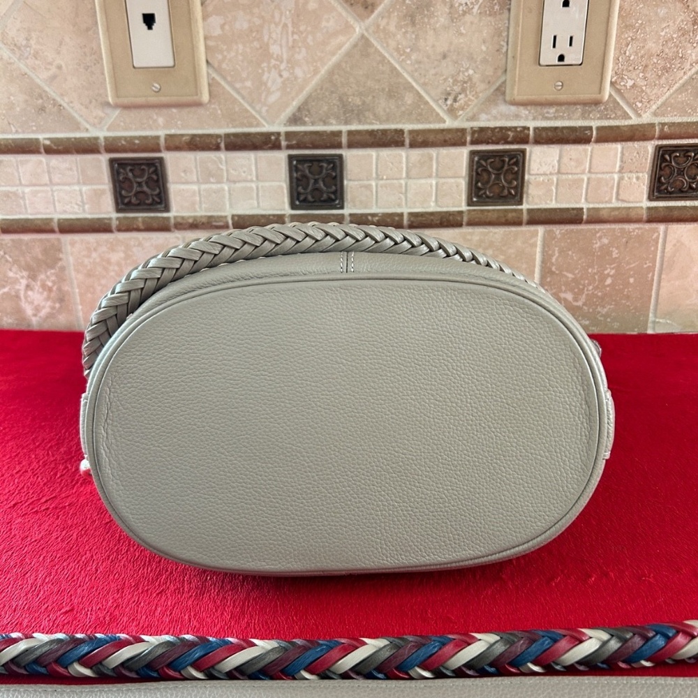 Brighton Your Bag Beck Beechwood Leather Organizer Purse Extra Straps & Tassels - Picture 7 of 15
